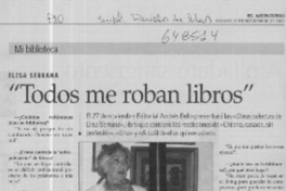 "Todos me roban libros"