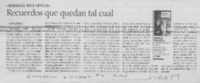 Recuerdos que quedan tal cual  [artículo] Manuel Corrada