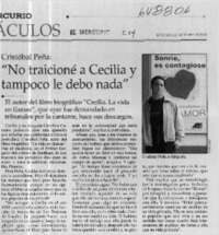 "No traicioné a Cecilia y tampoco le debo nada"  [artículo]