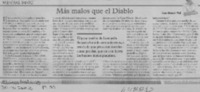 Más malos que el Diablo  [artículo] Juan Manuel Vial