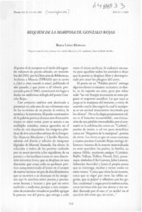 Réquiem de la mariposa de Gonzalo Rojas  [artículo] Berta López Morales