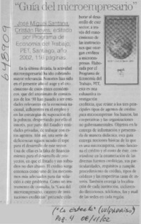 "Guía del microempresario"  [artículo]