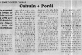 Cahuín + porái