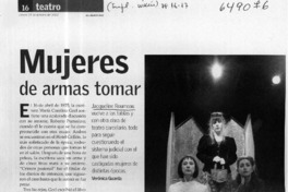 Mujeres de armas a tomar  [artículo] Verónica Guarda