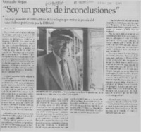 "Soy un poeta de inconclusiones"  [artículo] Andrés Aguirre
