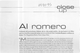 Al romero  [artículo] Magdalena Bock
