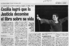 Cecilia logró que la justicia decomise el libro sobre su vida  [artículo] Felipe Rodríguez