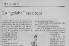 La "geisha" escritora  [artículo] Mentessana