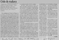 Crisis de madurez  [artículo] L. A. M.