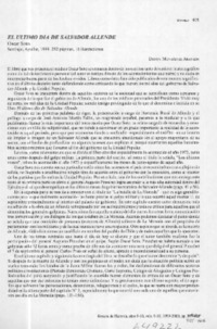 El último día de Salvador Allende  [artículo] Danny Monsálvez Araneda