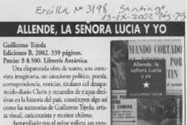 Allende, la señora Lucía y yo  [artículo] Ricardo Bravo