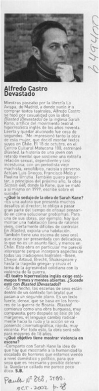 Alfredo Castro devastado