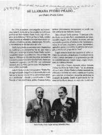 Se llamaba Pedro Prado  [artículo] Pedro Prado Llona