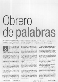 Obrero de palabras  [artículo] Daniel Trujillo Rivas