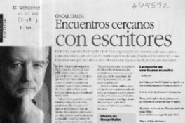 Encuentros cercanos con escritores  [artículo]