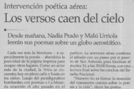 Los versos caen del cielo  [artículo]