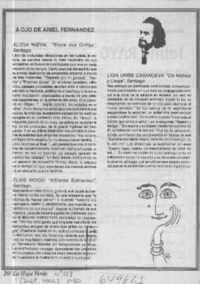 "Entre dos orillas"  [artículo] Ariel Fernández