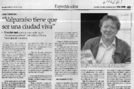 "Valparaíso tiene que ser una ciudad viva"  [artículo]
