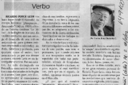 Ricardo Ponce León  [artículo] Carlos René Ibacache I.