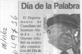 Día de la palabra  [artículo]