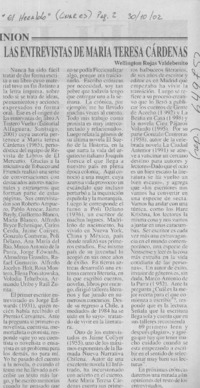 Las entrevistas de María Teresa Cárdenas