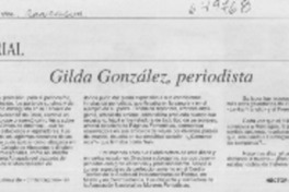Gilda González, periodista  [artículo] Héctor González V.