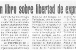 Presentan libro sobre libertad de expresión  [artículo]
