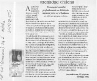 Identidad chilena  [artículo] Luis López-Aliaga