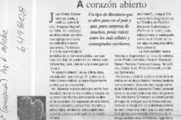 A corazón abierto  [artículo] Carolina Sandoval