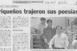 Ariqueños trajeron sus poesías  [artículo]