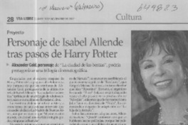 Personaje de Isabel Allende tras pasos de Harry Potter