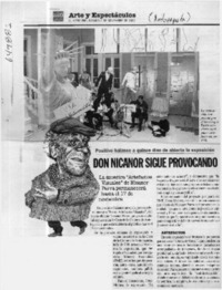 Don Nicanor sigue provocando  [artículo]
