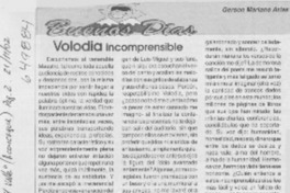 Volodia incomprensible  [artículo] Gerson Mariano Arias