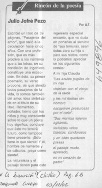 Julio Jofré Pezoa  [artículo] A. T.