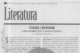 Vivienda y decoración  [artículo] Alvaro Bisama