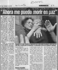 "Ahora me puedo morir en paz"  [artículo]