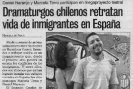 Dramaturgos chilenos retratan vida de inmigrantes en España  [artículo]