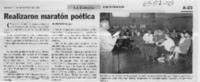 Realizaron maratón poética  [artículo]