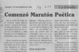 Comenzó maratón poética  [artículo]