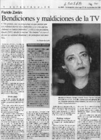 Bendiciones y maldiciones de la TV  [artículo] Marcelo Sánchez R.