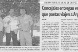 Concejales entregan recurso para que poetas viajen a Argentina  [artículo]