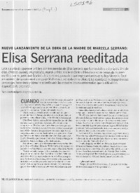 Elisa Serrana reeditada