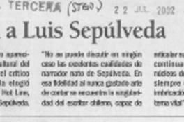 Elogian a Luis Sepúlveda  [artículo]