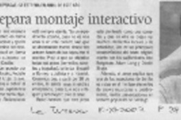 Willy Semler prepara montaje interactivo  [artículo]