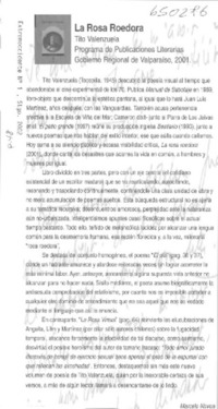 La rosa roedora  [artículo] Marcelo Novoa