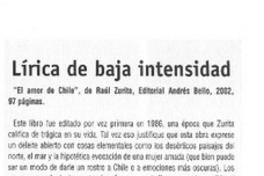 Lírica de baja intensidad  [artículo] I. Q. E.