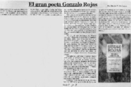 El gran poeta Gonzalo Rojas  [artículo] Marino Muñoz Lagos