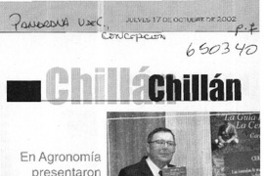 En agronomía presentaron libro de Carlos Crovetto  [artículo]