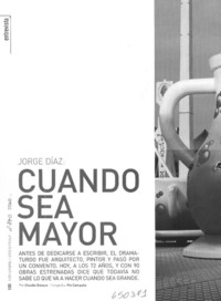 Cuando sea mayor  [artículo] Claudia Donoso