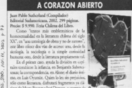 A corazón abierto  [artículo] Floridor Pérez